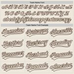 Personalized Authentic Baseball Jersey in Cream Brown Color - Customizable Sports Apparel Personalized Cream Brown Authentic