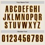 Personalized Authentic Baseball Jersey in Cream Brown-Gold Color Personalized Cream Brown-Gold Authentic Baseball Jersey