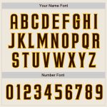 Custom Name and Number Personalized Brown-Gold Baseball Jersey with Raglan Sleeves Personalized Cream Brown-Gold Authentic