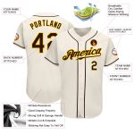 Custom Cream Brown-Gold Baseball Jersey for Fans | Personalized Sports Apparel Personalized Cream Brown-Gold Baseball Jersey