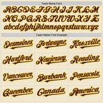 Personalized Brown Gold Cream Mesh Baseball Jersey for Men and Women, Throwback Style Personalized Cream Brown-Gold Mesh