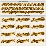 Personalized Cream Brown Gold Sleeveless Jersey for Men and Women Baseball Personalized Cream Brown-Gold Sleeveless Baseball
