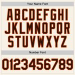 Custom Name & Number Personalized Baseball Jersey in Cream Brown-Orange, Authentic Sleeveless Design Personalized Cream Brown-Orange