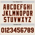 Personalized Baseball Jersey in Cream Brown-Orange Color for Sports Fans Personalized Cream Brown-Orange Baseball Jersey