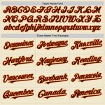 Custom Brown-Orange Throwback Baseball Jersey - Personalized Mesh Design Personalized Cream Brown-Orange Mesh Throwback Baseball