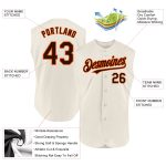 Custom Cream Brown Orange Baseball Jersey Sleeveless Design, Personalized Sports Apparel Personalized Cream Brown-Orange