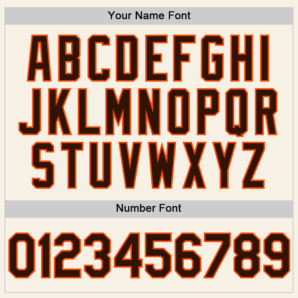 Personalized Cream Brown-Orange Sleeveless Baseball Jersey Custom Cream Brown Orange Baseball Jersey Sleeveless Design, Personalized Sports Apparel Personalized Cream Brown-Orange - Image 4