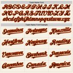 Custom Cream Brown Orange Baseball Jersey Sleeveless Design, Personalized Sports Apparel Personalized Cream Brown-Orange