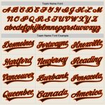 Personalized Unisex Softball Jersey - Cream Brown-Orange Two-Button Design Personalized Cream Brown-Orange Two-Button Unisex