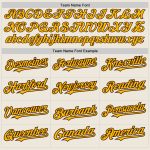 Personalized Cream Brown Pinstripe Gold Softball Jersey Two-Button Unisex Personalized Cream Brown Pinstripe Gold Two-Button