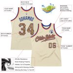 Personalized Cream Camo Royal Basketball Jersey - Throwback Style Personalized Cream Camo-Royal Throwback Basketball Jersey
