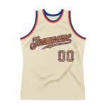 Personalized Cream Camo Royal Basketball Jersey - Throwback Style Personalized Cream Camo-Royal Throwback Basketball Jersey