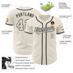Personalized Cream Black Baseball Jersey for Men Women - Custom Sports Wear Personalized Cream Cream-Black Baseball Jersey