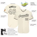 Personalized Cream and Black Baseball Jersey for Men and Women Personalized Cream Cream-Black Baseball Jersey