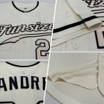 Personalized Cream and Black Baseball Jersey for Men and Women Personalized Cream Cream-Black Baseball Jersey