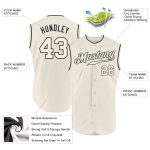 Personalized Cream Black Sleeveless Baseball Jersey for Men and Women Personalized Cream Cream-Black Sleeveless Baseball