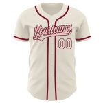 Personalized Cream Crimson Authentic Baseball Jersey for Customized Team Spirit Personalized Cream Cream-Crimson Authentic