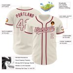 Personalized Cream Crimson Authentic Baseball Jersey for Customized Team Spirit Personalized Cream Cream-Crimson Authentic