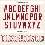 Custom Personalized Sleeveless Baseball Jersey - Cream-Crimson with Name & Number Personalized Cream Cream-Crimson Authentic