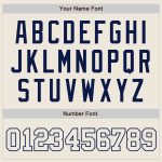 Custom Name and Number Baseball Jersey - Personalized Cream and Navy Authentic Team Apparel Personalized Cream Cream-Navy
