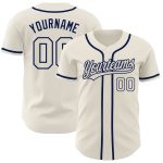Personalized Cream and Navy Baseball Jersey for Men and Women - Custom Sports Apparel Personalized Cream Cream-Navy Baseball