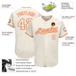 Personalized Cream and Orange Baseball Jersey for Custom Team Wear Personalized Cream Cream-Orange Baseball Jersey