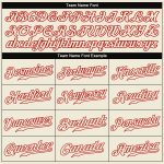 Custom Name and Number Cream-Red Baseball Jersey - Personalized Authentic Team Jersey Personalized Cream Cream-Red Authentic