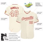 Custom Name and Number Cream-Red Baseball Jersey - Personalized Authentic Team Jersey Personalized Cream Cream-Red Authentic
