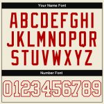 Custom Name and Number Cream-Red Baseball Jersey - Personalized Authentic Team Jersey Personalized Cream Cream-Red Authentic