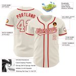Personalized Cream and Red Baseball Jersey - Custom Name & Number Jersey Personalized Cream Cream-Red Baseball Jersey 2