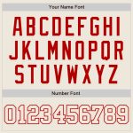 Personalized Cream and Red Baseball Jersey - Custom Name & Number Jersey Personalized Cream Cream-Red Baseball Jersey 2