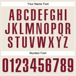 Personalized Crimson Baseball Jersey with Custom Name and Number - Authentic Team Apparel Personalized Cream Crimson Authentic