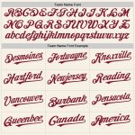 Custom Name and Number Baseball Jersey, Authentic Sleeveless Design in Cream Crimson - Personalized Team Apparel Personalized