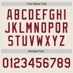 Personalized Crimson Baseball Jersey - Cream Color 2 Personalized Cream Crimson Baseball Jersey 2