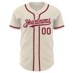 Personalized Crimson Baseball Jersey - Cream Color 2 Personalized Cream Crimson Baseball Jersey 2