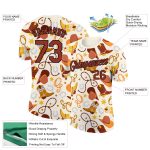 Custom Name Number Cowboy T-Shirt with 3D Crimson-Black Pattern Design | Personalized Performance Apparel Personalized Cream