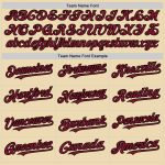 Custom Name and Number Authentic Baseball Jersey with Personalized Cream Crimson-Black 3D Gradient Twinkle Star Design Personalized