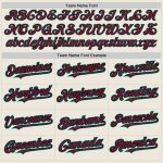 Custom Name Number Baseball Jersey - Personalized Crimson Black Aqua Team Authentic Jersey Personalized Cream Crimson Black-Aqua