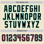 Custom Name and Number Personalized Baseball Jersey - Cream Crimson Black-Aqua Mesh Authentic Throwback Personalized Cream