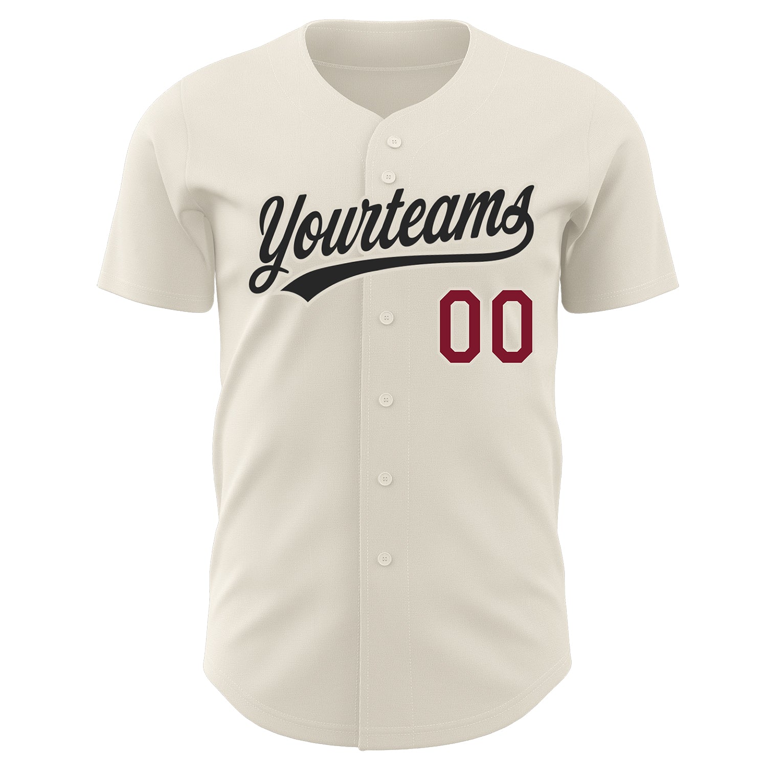 Personalized Cream Crimson-Black Baseball Jersey 2 Personalized Crimson and Black Baseball Jersey for Men, Custom Cream Jersey, Ideal Gift Personalized Cream Crimson-Black - Image 2