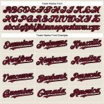 Personalized Crimson Black Baseball Jersey for Men - Custom Cream 3 Personalized Cream Crimson-Black Baseball Jersey 3