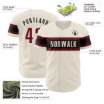 Personalized Crimson Black Baseball Jersey for Men, Women, Youth - Customizable 5 Personalized Cream Crimson-Black Baseball