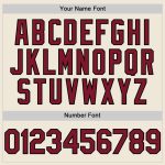Custom Name and Number Authentic Baseball Jersey in Cream Crimson-Black Line Design, Personalized Team Apparel Personalized