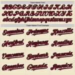 Personalized Crimson Black Mesh Throwback Baseball Jersey for Men and Women Personalized Cream Crimson-Black Mesh Throwback