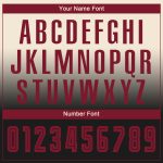 Custom Name Number Soccer Jersey - Personalized Cream Crimson Black Long Sleeve Fade Fashion Uniform Personalized Cream Crimson-Black