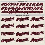 Personalized Crimson Cream Black Two-Button Unisex Softball Jersey - Customizable Sports Apparel Personalized Cream Crimson