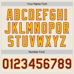 Custom Name and Number Two-Button Unisex Softball Jersey - Personalized Cream Crimson Pinstripe Design Personalized Cream