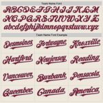 Custom Name and Number Unisex Softball Jersey - Personalized Cream Crimson Gray Two-Button Pinstripe Design Personalized