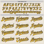 Personalized Varsity Letterman Bomber Jacket Cream Gold Navy Full-Snap Two Tone Personalized Cream Gold-Navy Bomber Full-Snap