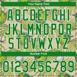 Personalized 3D Coconuts Leaves Baseball Jersey Cream Grass Green-White Personalized Cream Grass Green-White 3D Coconuts